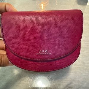 APC pink fold over wallet w coin pocket
